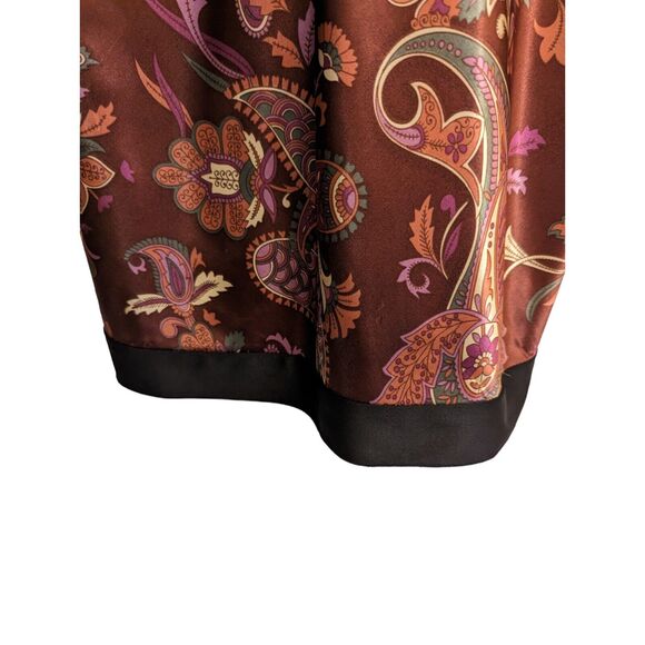 She's Cool Women's 3X Red Pink Kimono Inspired Blouse V-Neck Floral Paisley - Picture 8 of 9